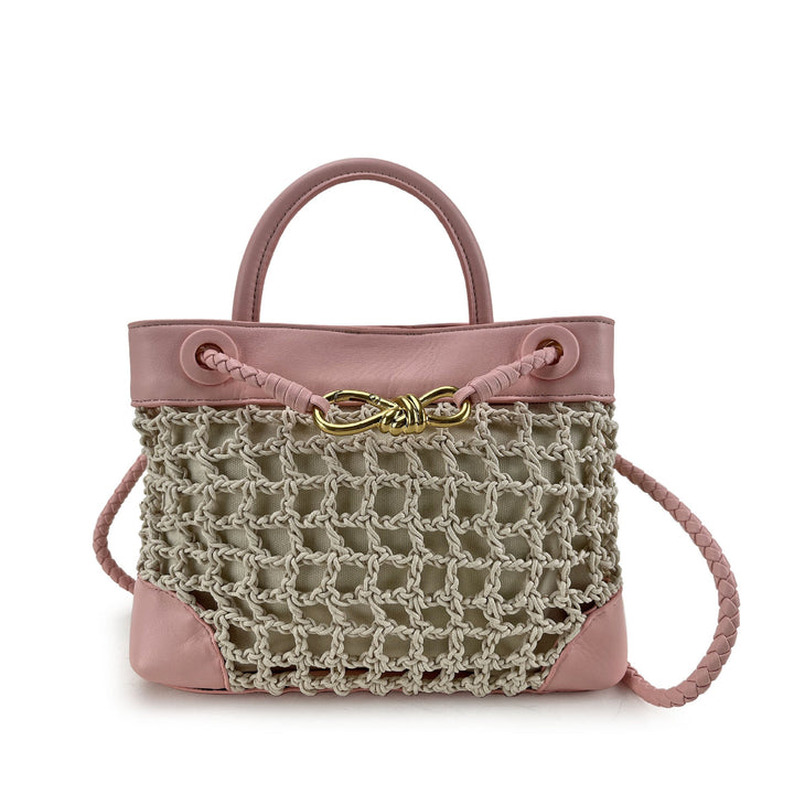 Net bag gold closure detail