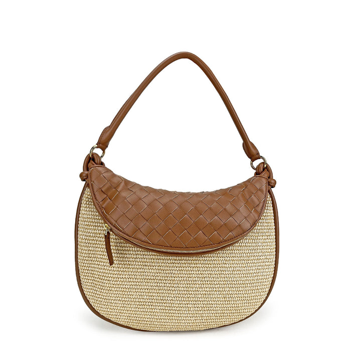 Straw bag back view