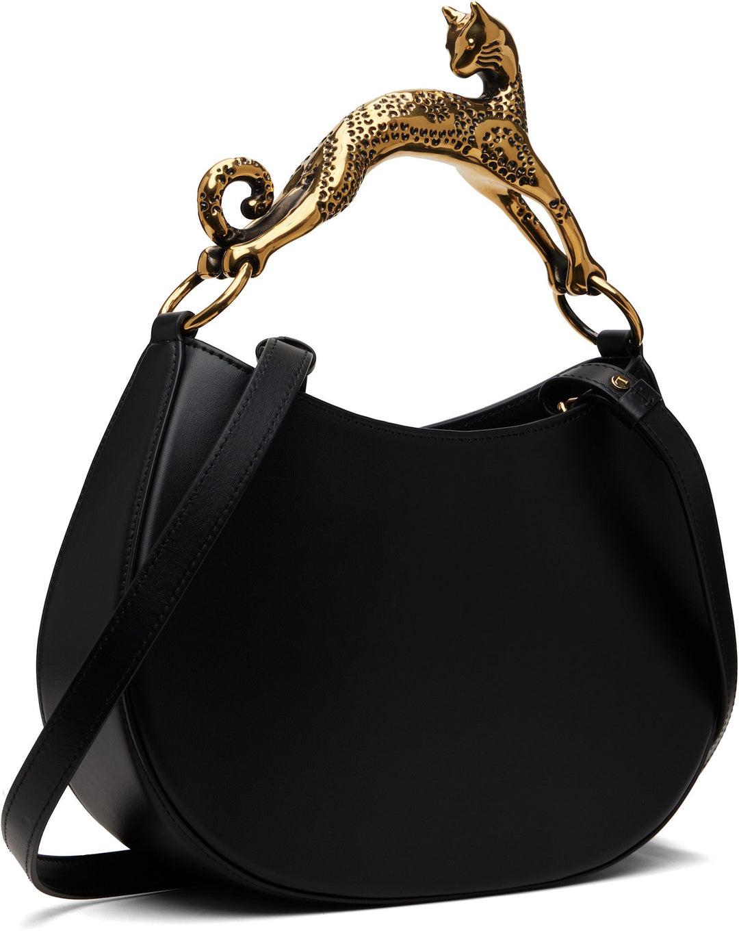 Namrico sculptural cat handle lamb leather hobo bag in five colors