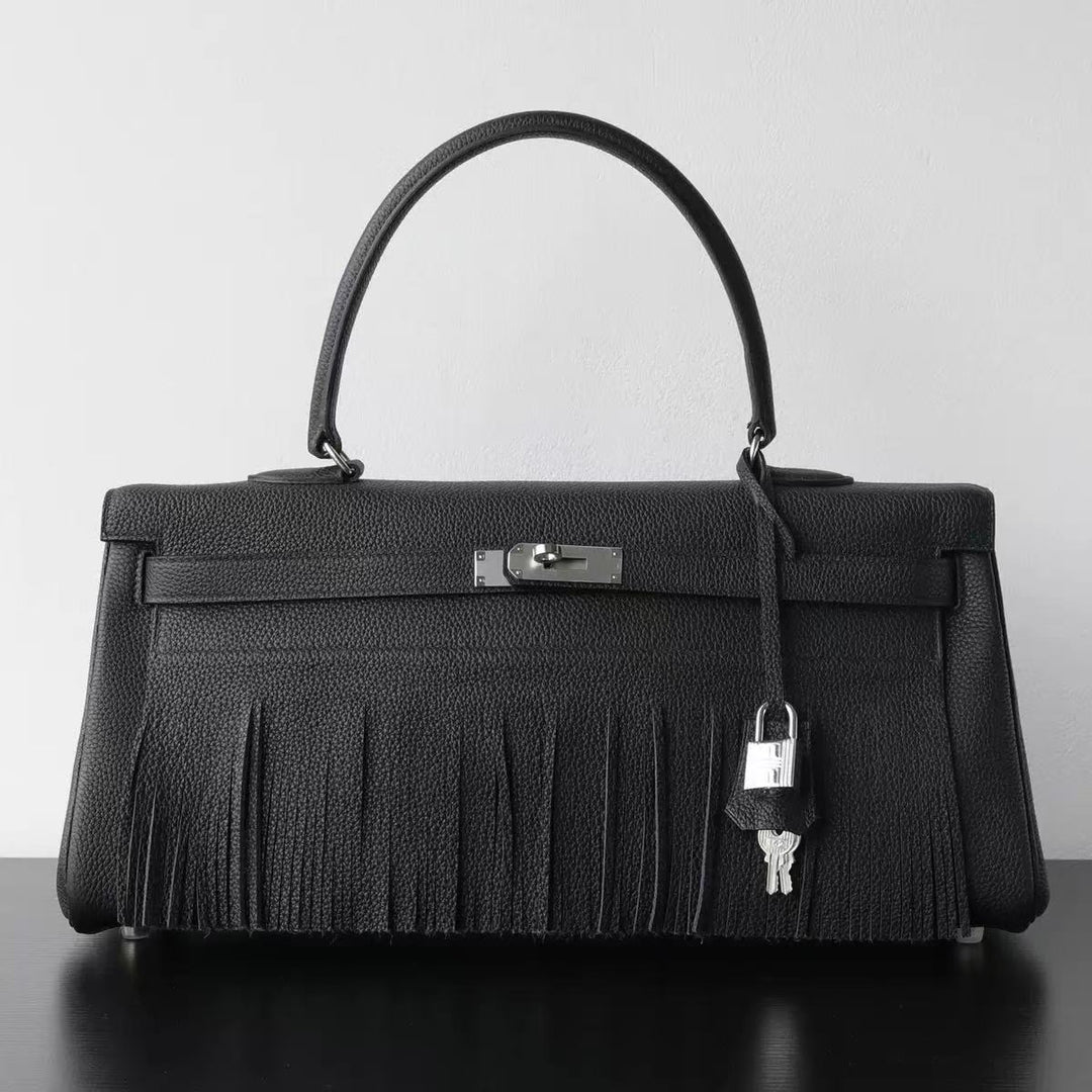 Fringe Flap Top Handle Bag