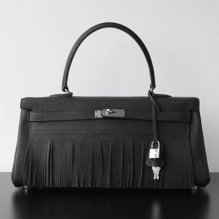 Fringe Flap Top Handle Bag