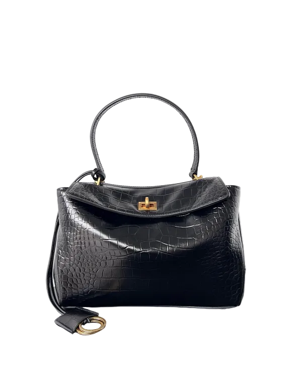 Classic Cowhide Leather Handbag