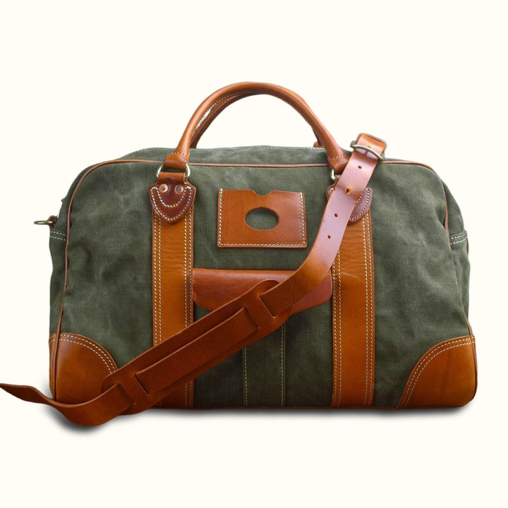 Vintage Canvas &amp; Leather Weekender Bag