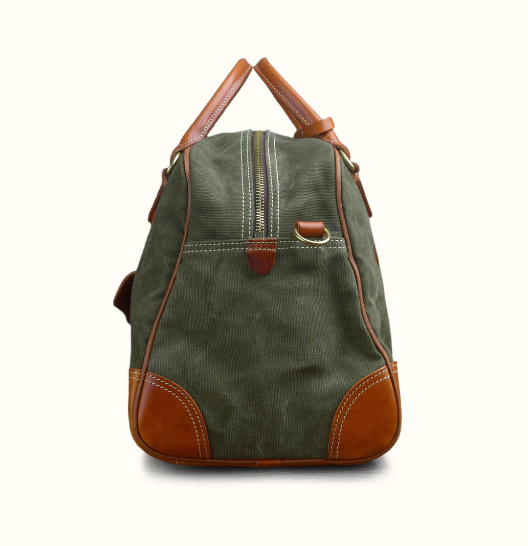 Vintage Canvas &amp; Leather Weekender Bag