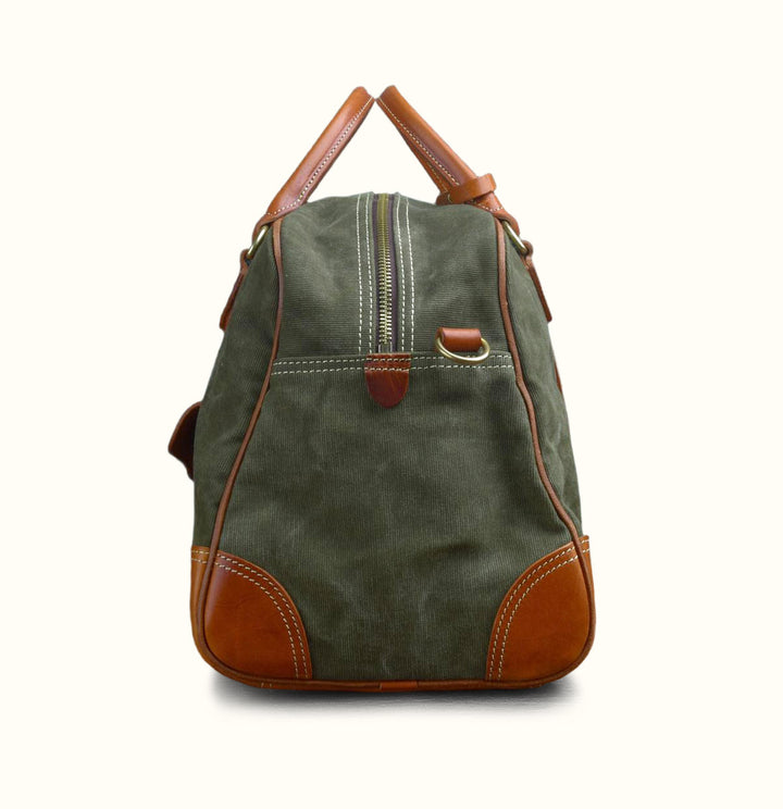 Vintage Canvas &amp; Leather Weekender Bag
