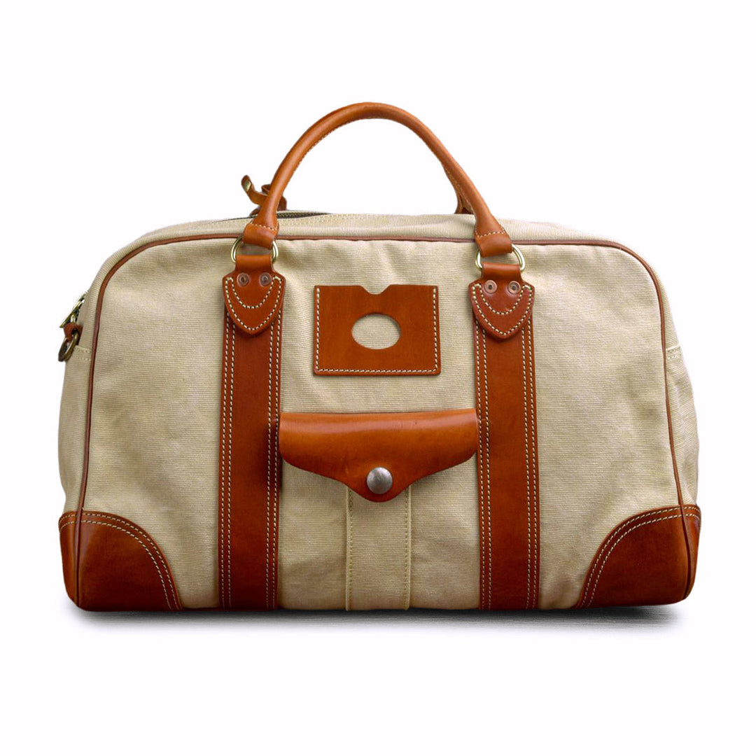 Vintage Canvas &amp; Leather Weekender Bag