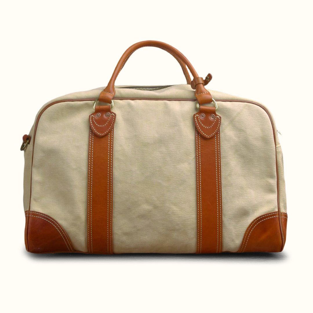 Vintage Canvas &amp; Leather Weekender Bag