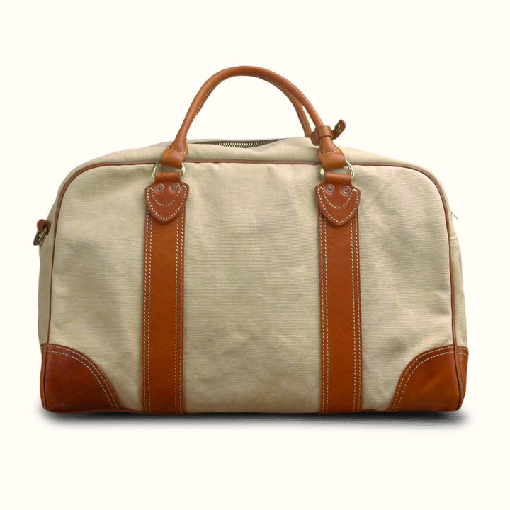 Vintage Canvas &amp; Leather Weekender Bag