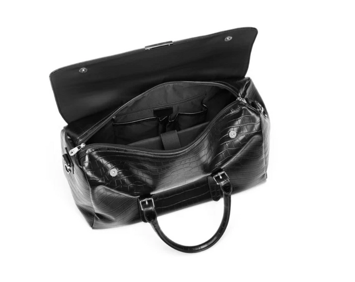 Croc travel bag buckle detail