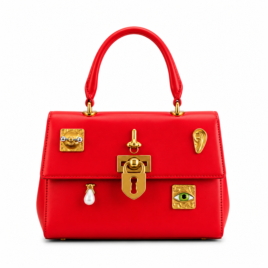 The Sculpted Hardware Top Handle Bag