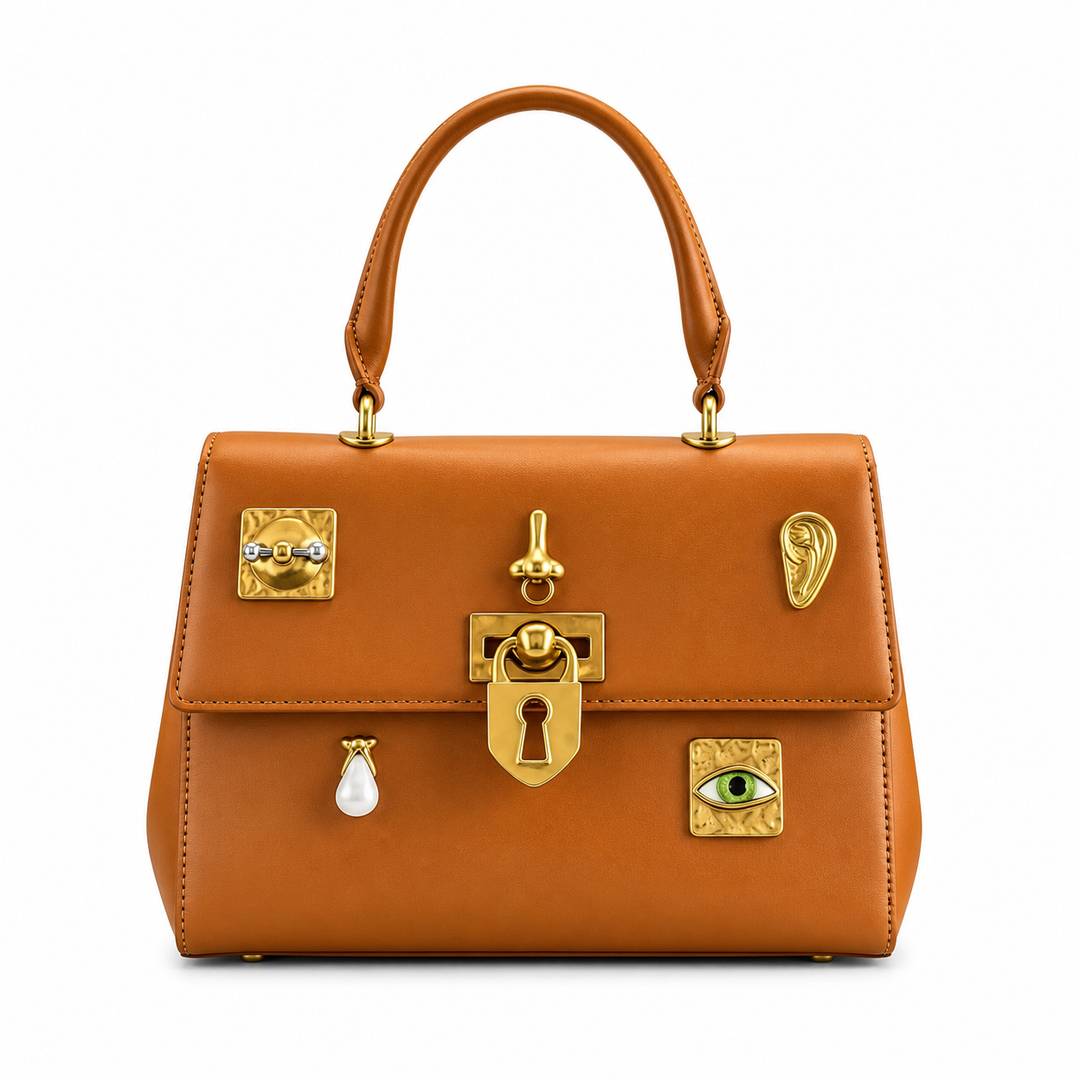 The Sculpted Hardware Top Handle Bag