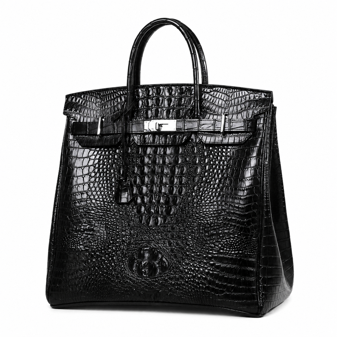The Sculpted Croc Grand Tote