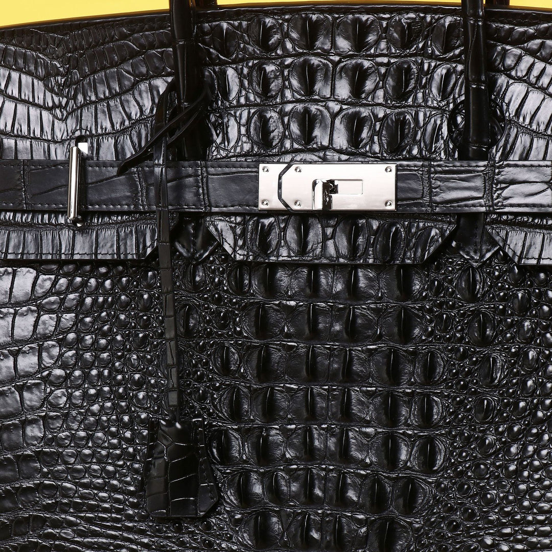 The Sculpted Croc Grand Tote