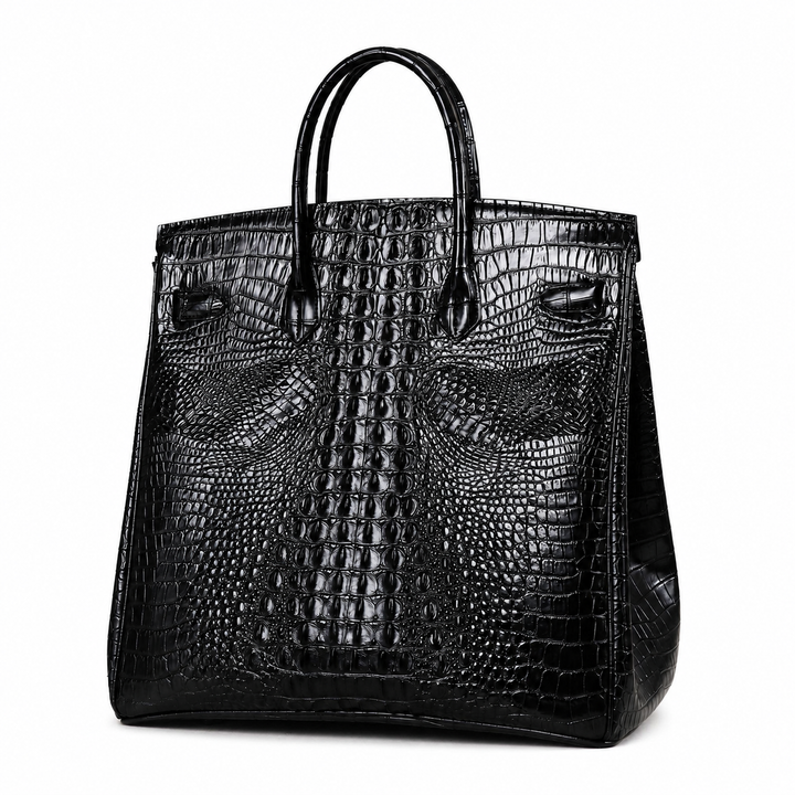 The Sculpted Croc Grand Tote
