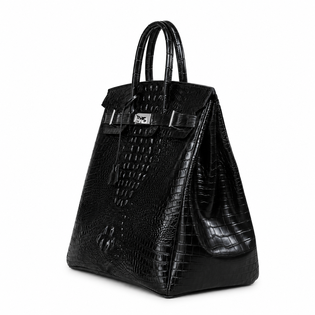 The Sculpted Croc Grand Tote