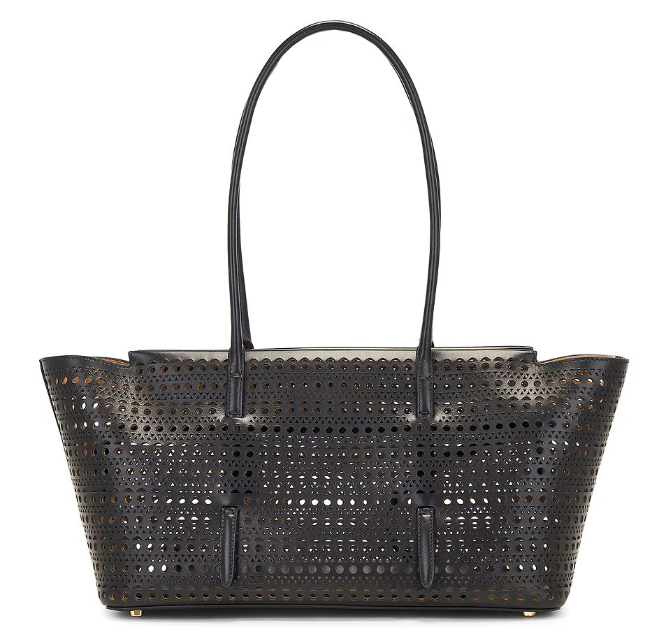 Black cutout bag back view