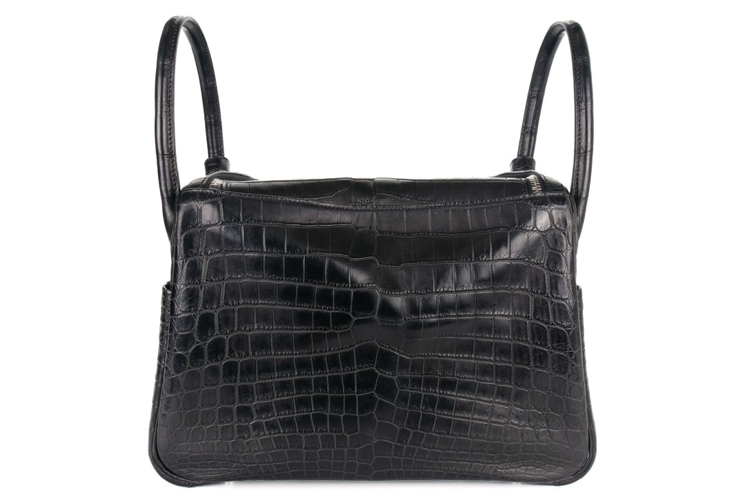 Genuine Niloticus crocodile leather bag interior tonal leather lining detail