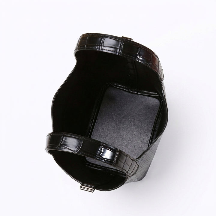 Noir Croc Bucket