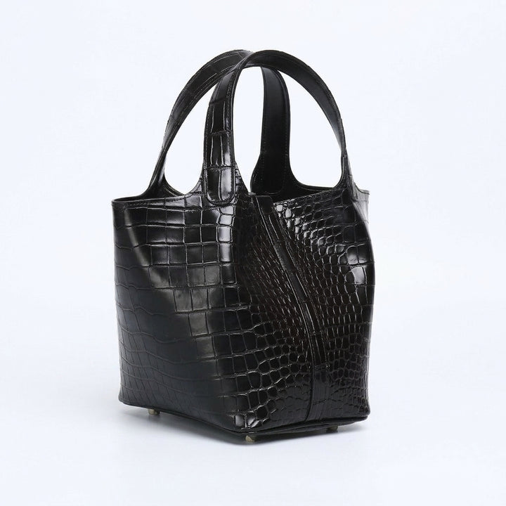 Noir Croc Bucket