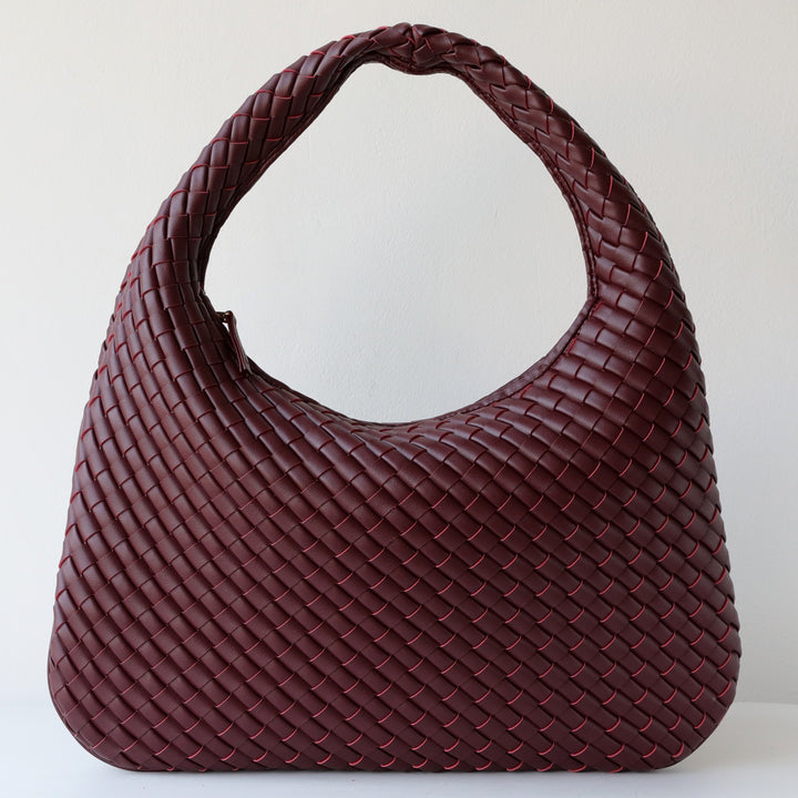 Intrecciato Woven Leather Shoulder Bag