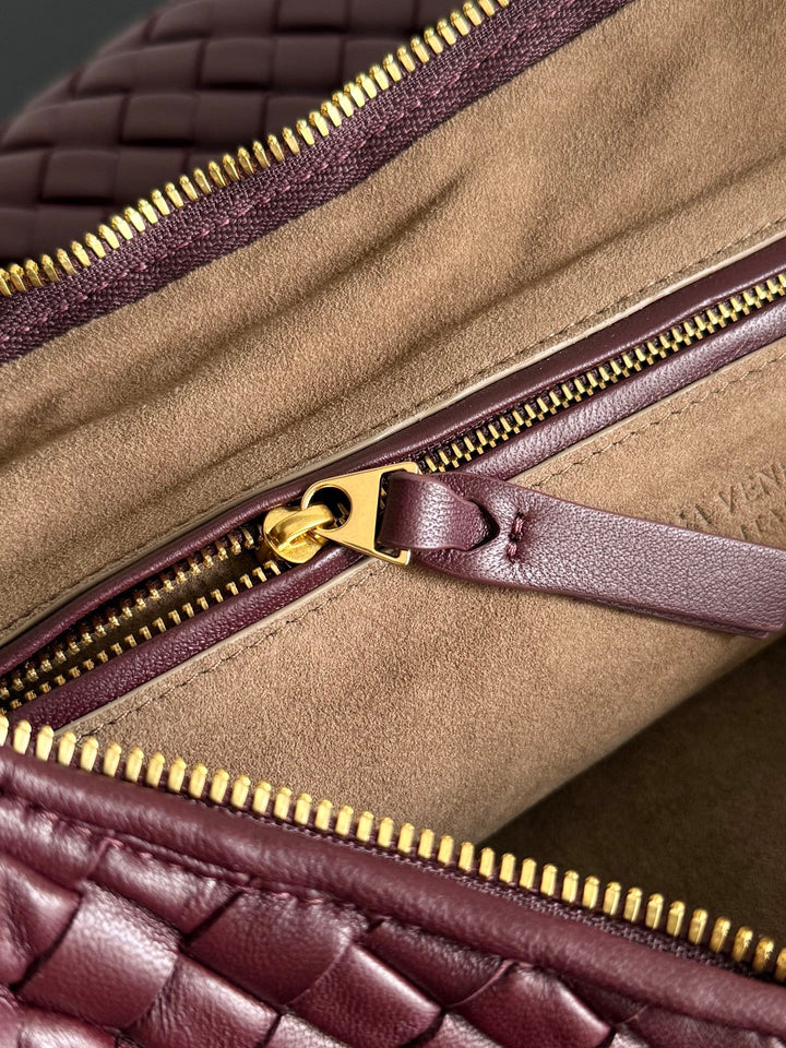 Intrecciato Woven Leather Shoulder Bag