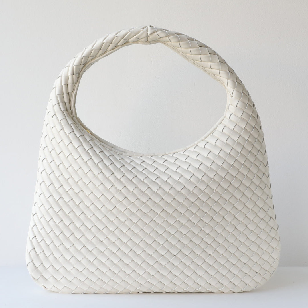 Intrecciato Woven Leather Shoulder Bag