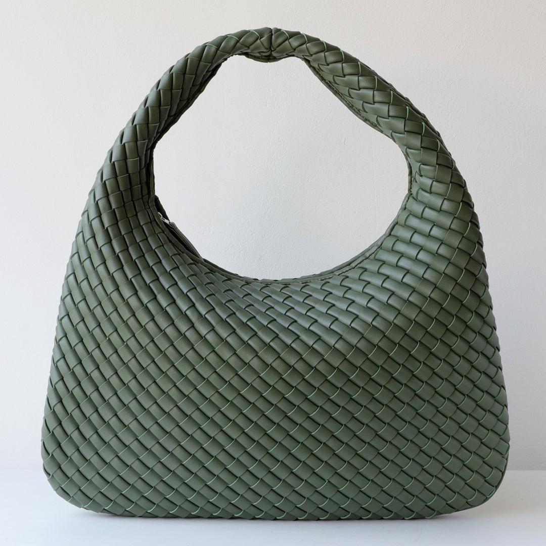 Intrecciato Woven Leather Shoulder Bag