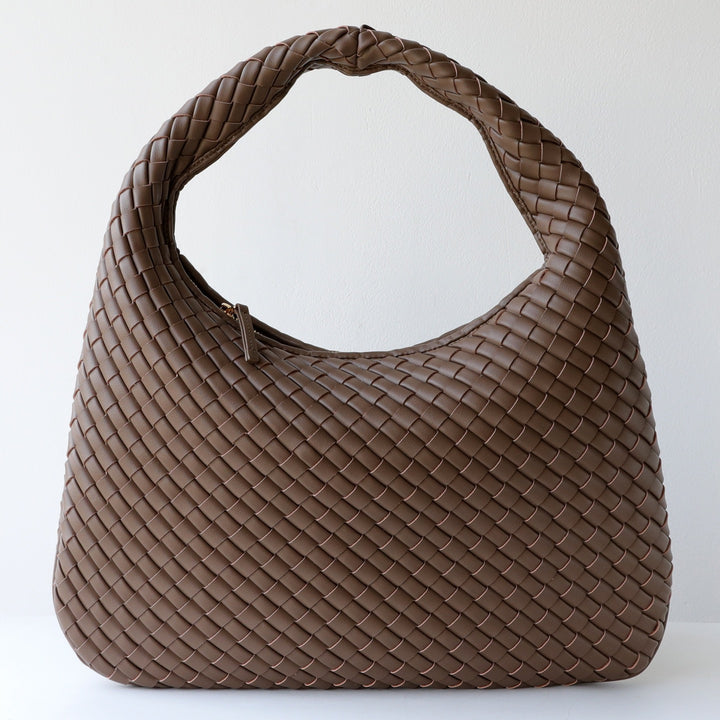 Intrecciato Woven Leather Shoulder Bag