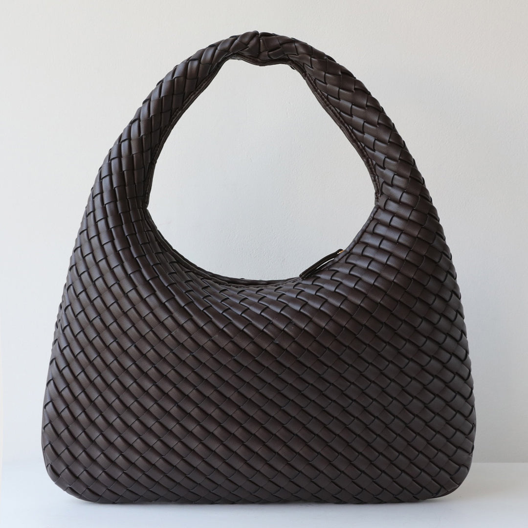 Intrecciato Woven Leather Shoulder Bag