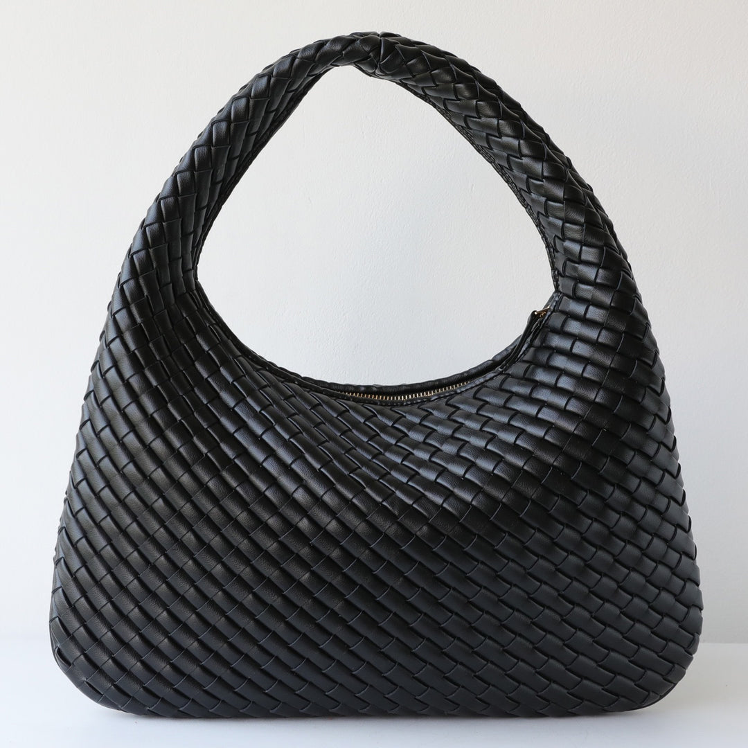Intrecciato Woven Leather Shoulder Bag