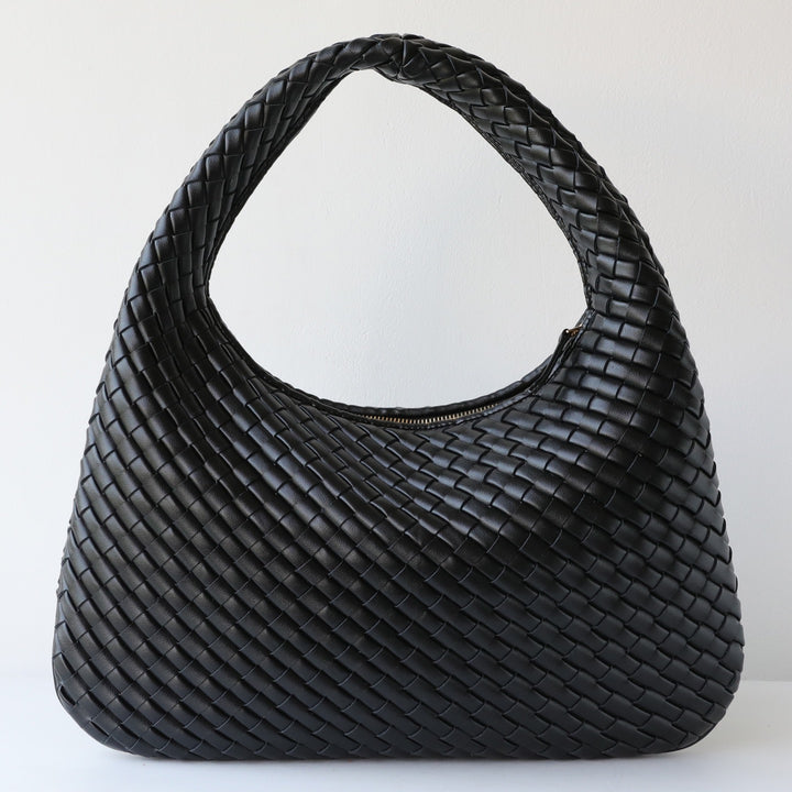 Intrecciato Woven Leather Shoulder Bag